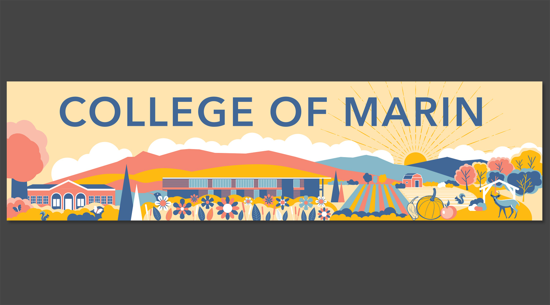 College of Marin Kentfield Campus Illustration