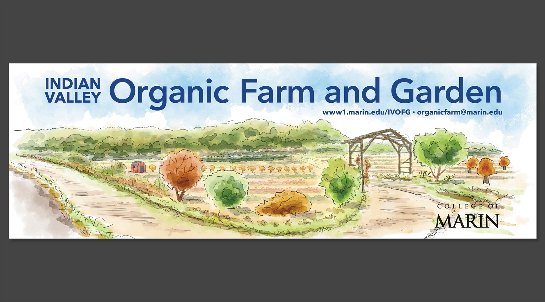 College of Marin Indian Valley Campus Farm Illustration
