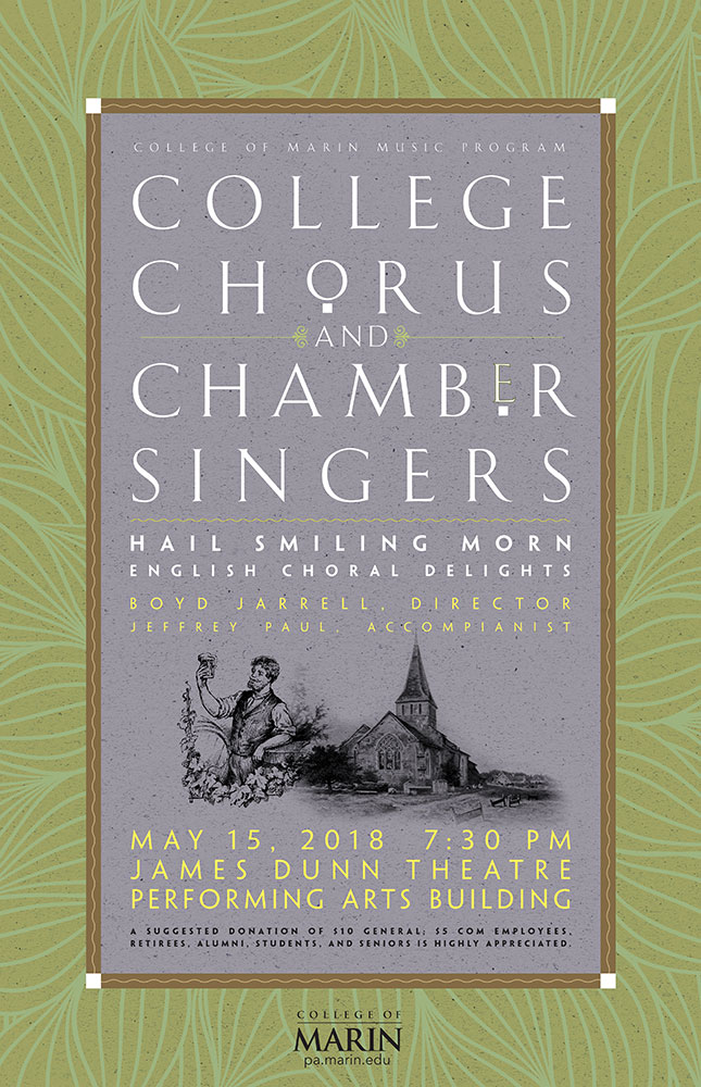 Typographic poster for choral concert