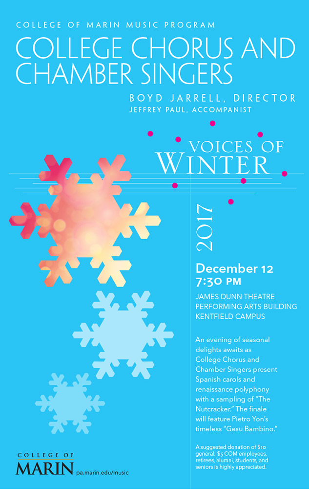 Poster for winter choral concert