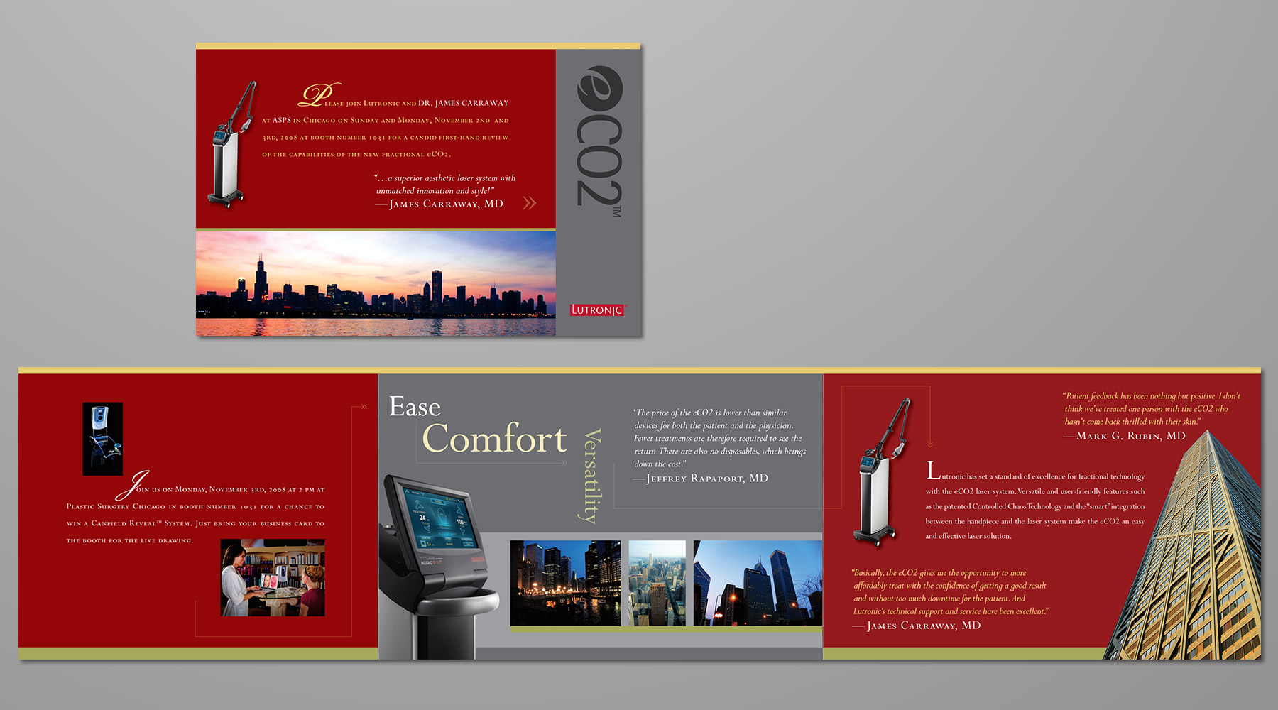 Direct mail promoting Lutronic laser products in Chicago
