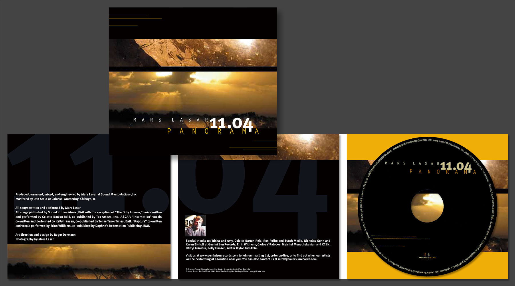 CD music graphics for Mars Lasar: Panorama 11.04