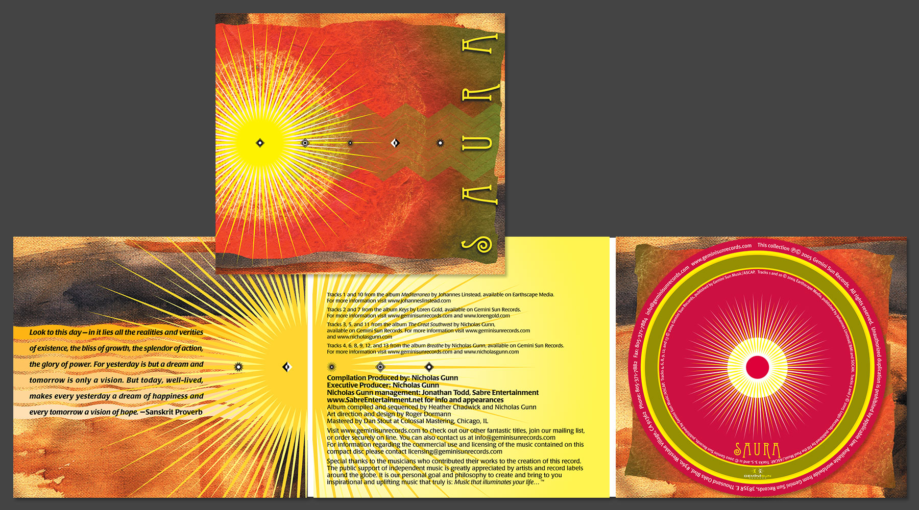 CD music graphics: Saura