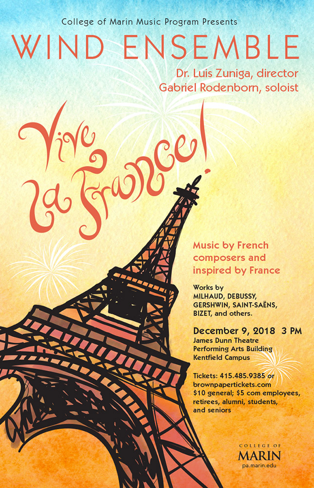 French wind ensemble music poster